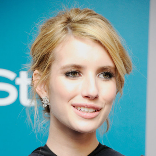 Emma Roberts cluster earrings.