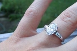 1.7ct Oval in heirloom setting