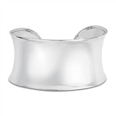 Wide Polished Statement Cuff in Sterling Silver at Blue Nile