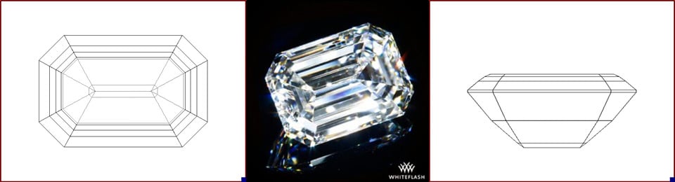 Emerald cut diamond