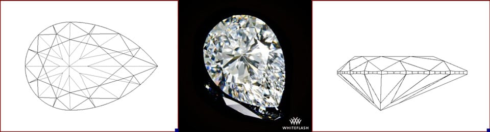 Pear cut diamond