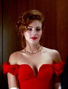 Julia Roberts in a scene of Pretty Woman. 