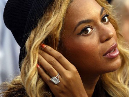 Beyoncé's 24-carat emerald-cut diamond engagement ring.