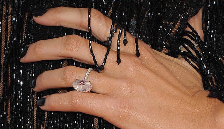 Blake Lively's 12-carat pink oval diamond ring.
