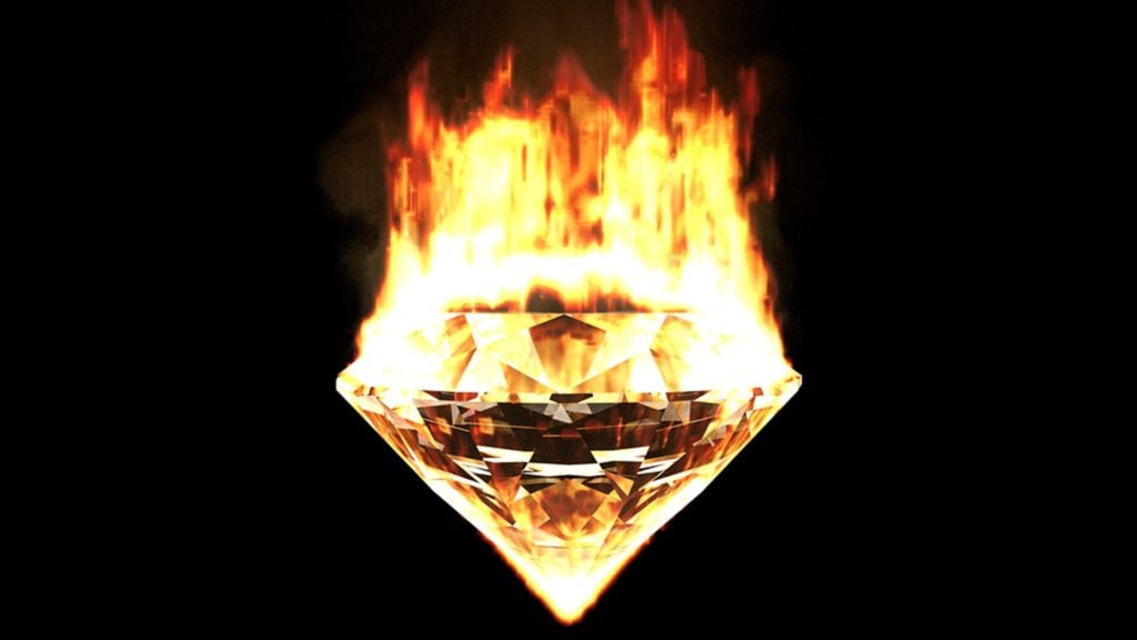 diamond on fire