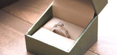 engagement ring in box