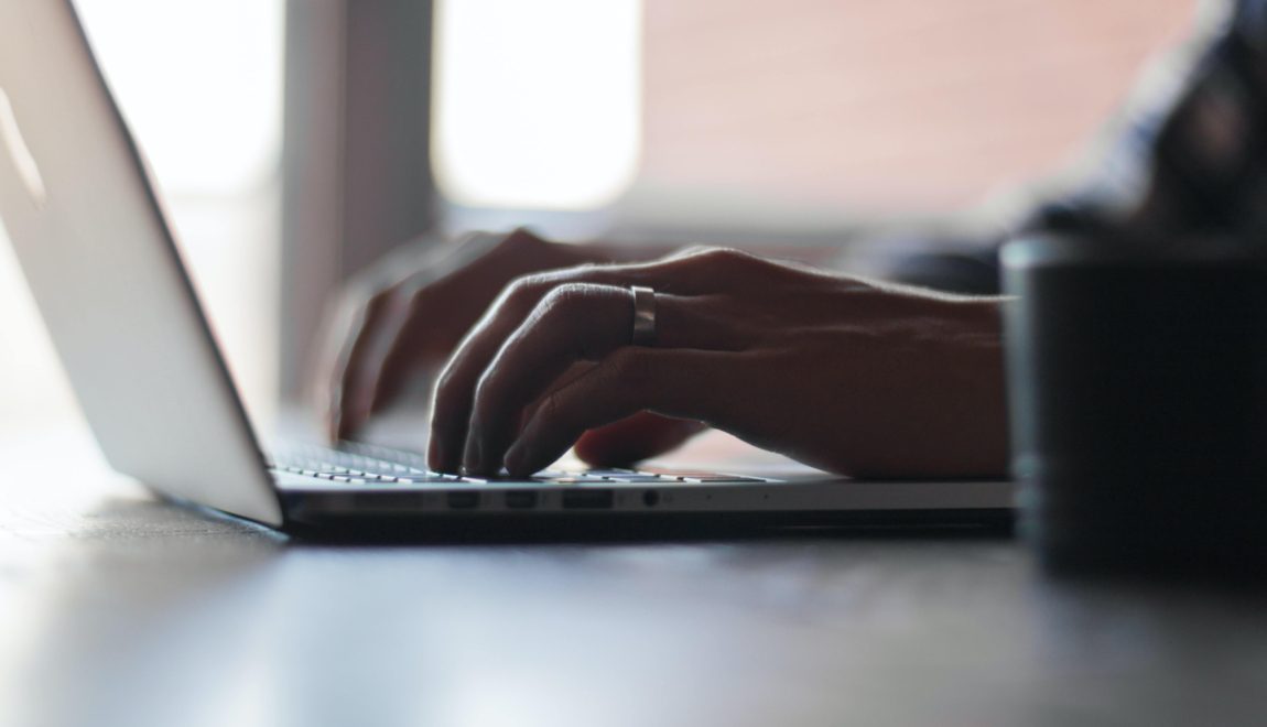 Man using laptop