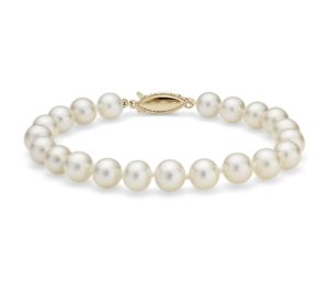 14k gold pearl bracelet