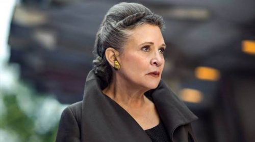General Leia head and shoulders turned to right, displaying earrings