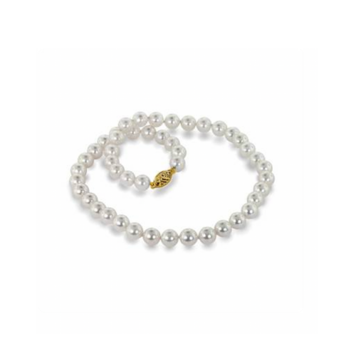 14K Yellow Gold Freshwater Cultured Pearl Strand.