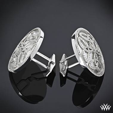 14k White Gold "Prodigy" Cuff Links.