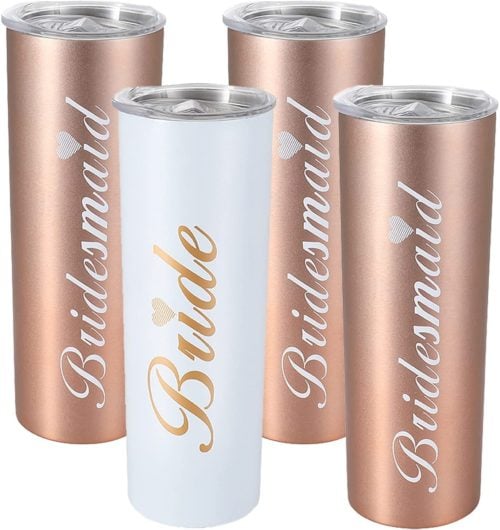 Bride/Bridesmaid Insulated 20oz Stainless Steel Wine Tumblers