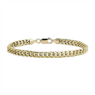 Men's Miami Cuban Link Bracelet in 14k Yellow Gold.