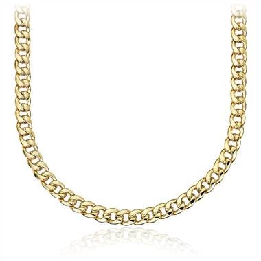 Men's Miami Cuban Link Chain in 14k Yellow Gold.