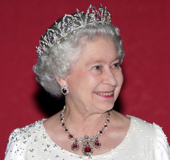 Queen Elizabeth II wearing the Oriental Circlet Tiara.