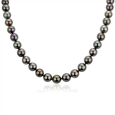 Tahitian Cultured Pearl Strand Necklace in 18k White Gold