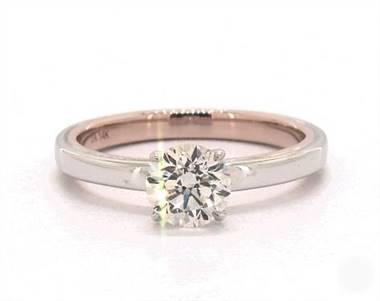 Two-Tone Comfort-Fit Engagement Ring in 14K Rose Gold from James Allen