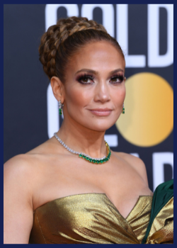 Jennifer Lopez at the 2020 Golden Globes.