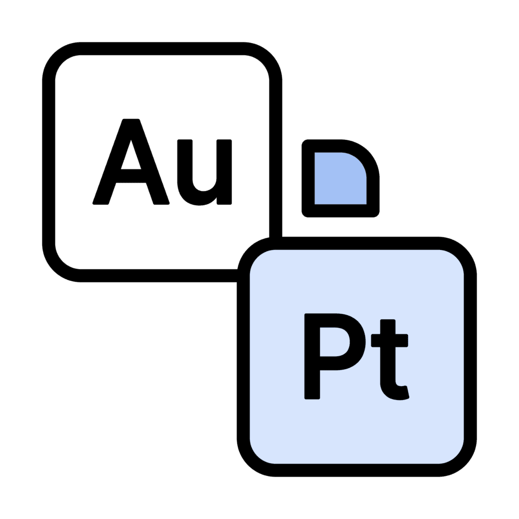 White gold v.s. Platinum icon