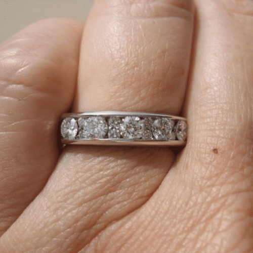 channel set diamond ring.