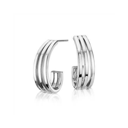 Cascading Hoops in Sterling Silver.