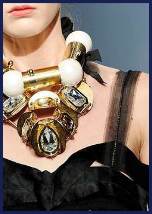 Avant-Garde Chunky Metal And Gem Jewelry for Lanvin 2009. 