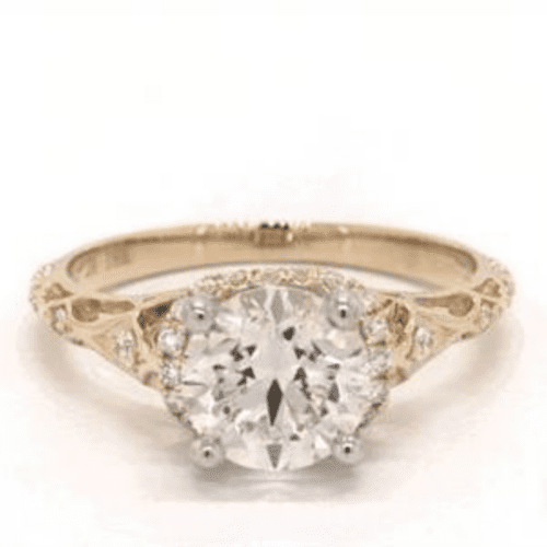  Enchanted Petite Filagree Engagement Ring in 18K Yellow Gold from James Allen