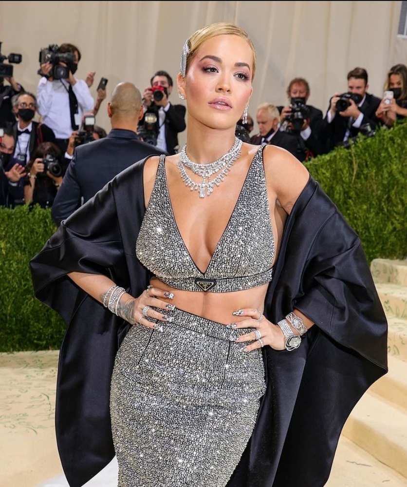 Rita Ora wearing DeBeers.