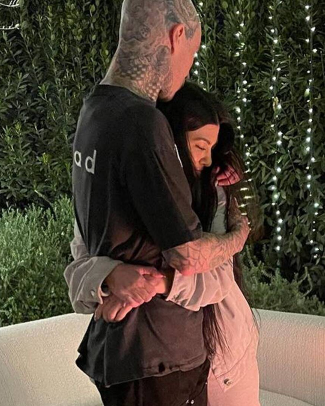 Kourtney Kardashian and Travis Barker.