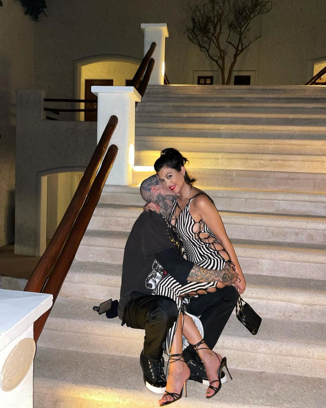 Kourtney Kardashian and Travis Barker.