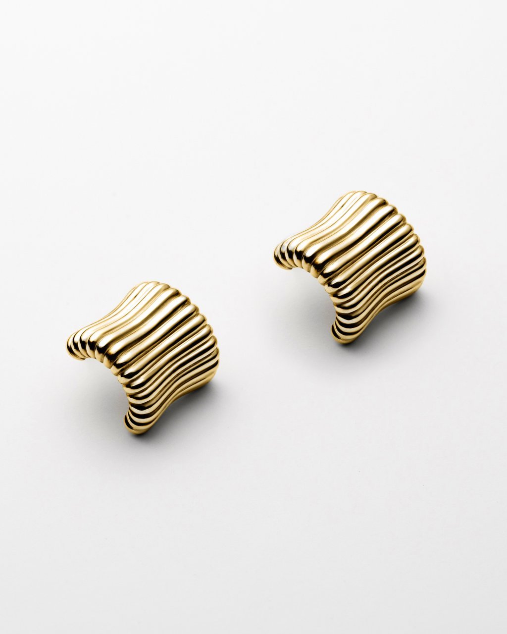 Gold Ridge Earrings.