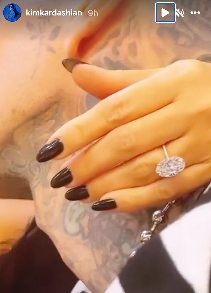 Kourtney Kardashian's engagement ring.