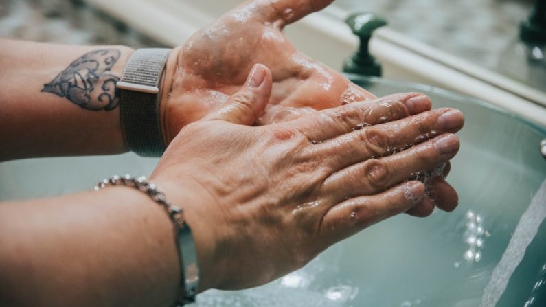 Washing hands