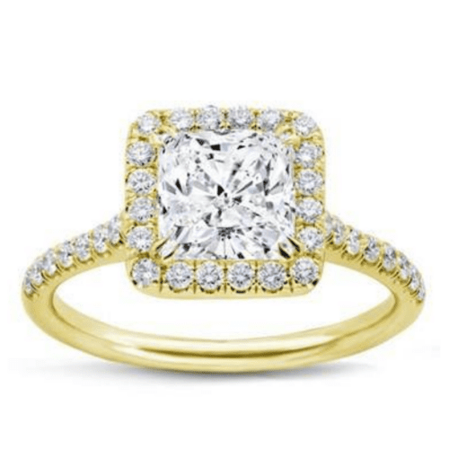 French Cut Halo for Square Diamond