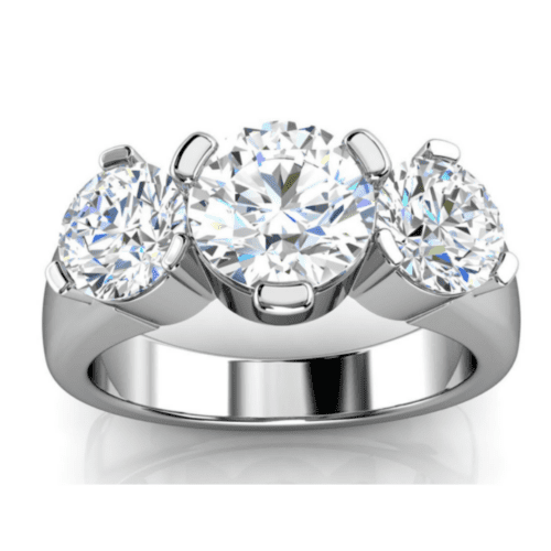 Platinum Grace Three Stone Diamond Ring from The Art of Jewels.