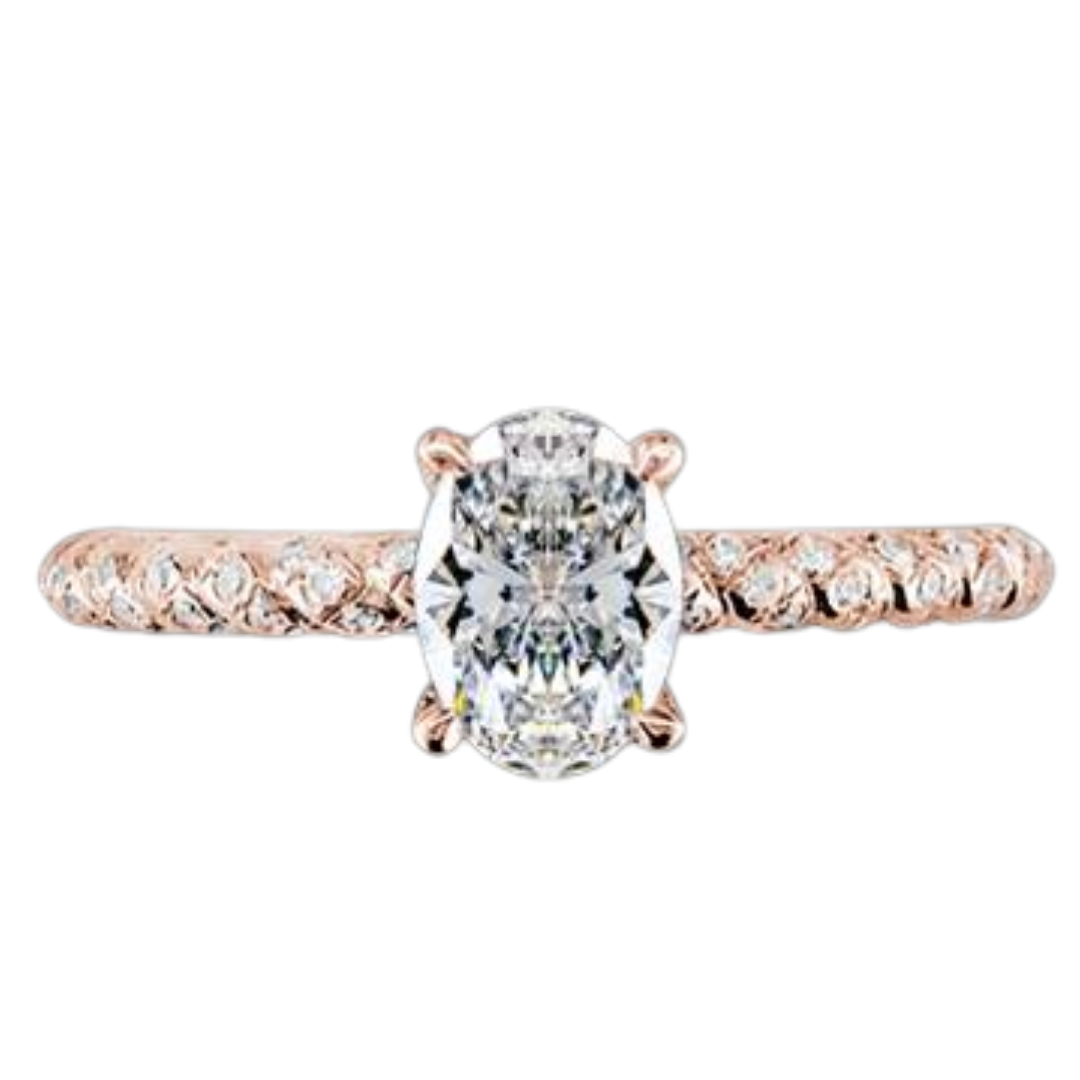 Rose Gold A. Jaffe MES867 Seasons of Love Diamond Engagement Ring