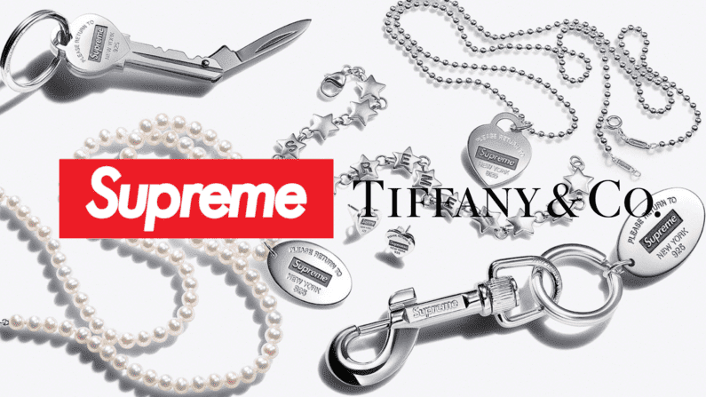 Supreme x Tiffany & Co. Collaborate for Fall 2021 blog post.