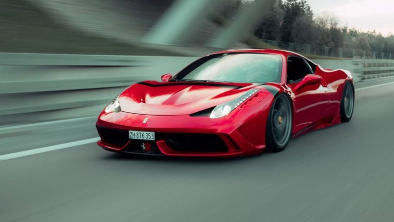 Ferrari on road