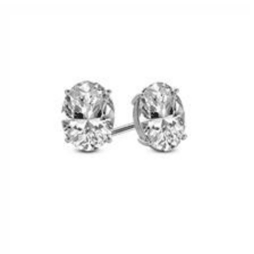 4 Prong Oval Stud Earrings from Friendly Diamonds.