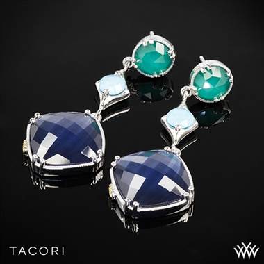 Tacori SE169052735 City Lights Multi Color Earrings in Sterling Silver with 18K Yellow Gold Accents.