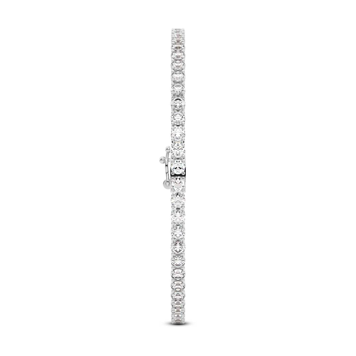 14Kt White Gold Round Lab Diamond Tennis Bracelet.