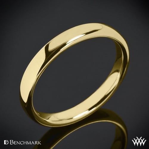 14k Yellow Gold Benchmark European Comfort Fit Wedding Ring.