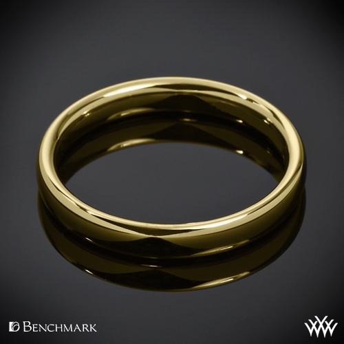 14k Yellow Gold Benchmark European Comfort Fit Wedding Ring.