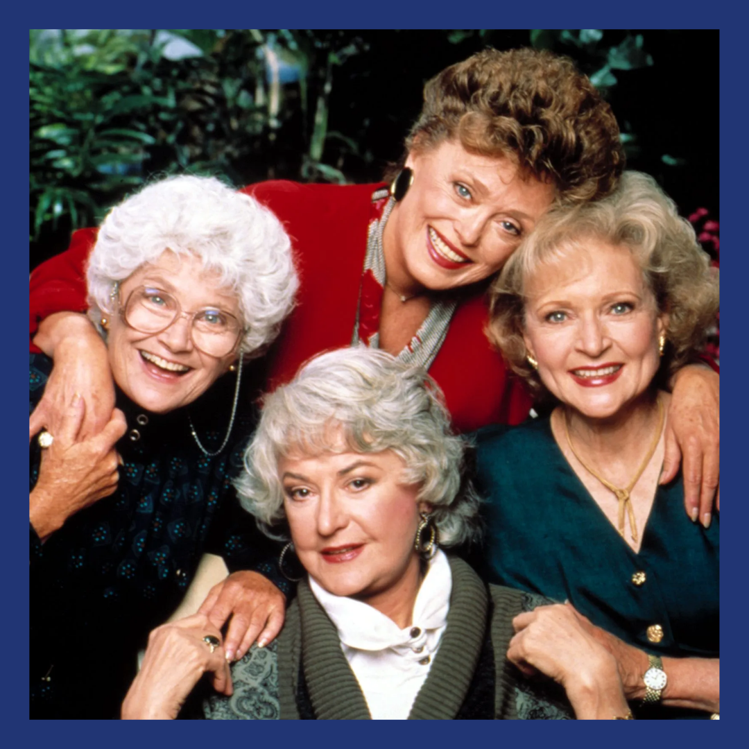 Four elderly women, a promo shot for The Golden Girls.