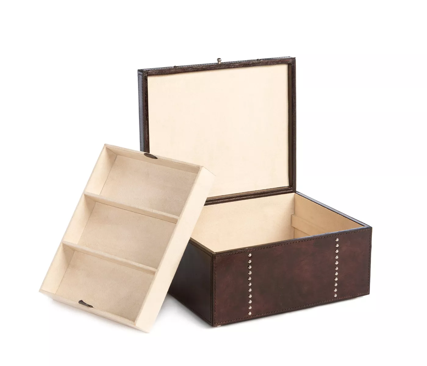 Park Hill Collection Tate Leather Classic Jewelry Box.
