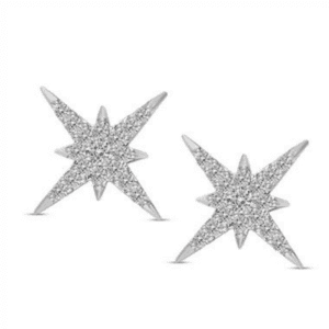 Halle earrings, big silver burst.