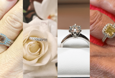 4 different styles of diamond ring, the Jewels of the Weeks for January 2022!
