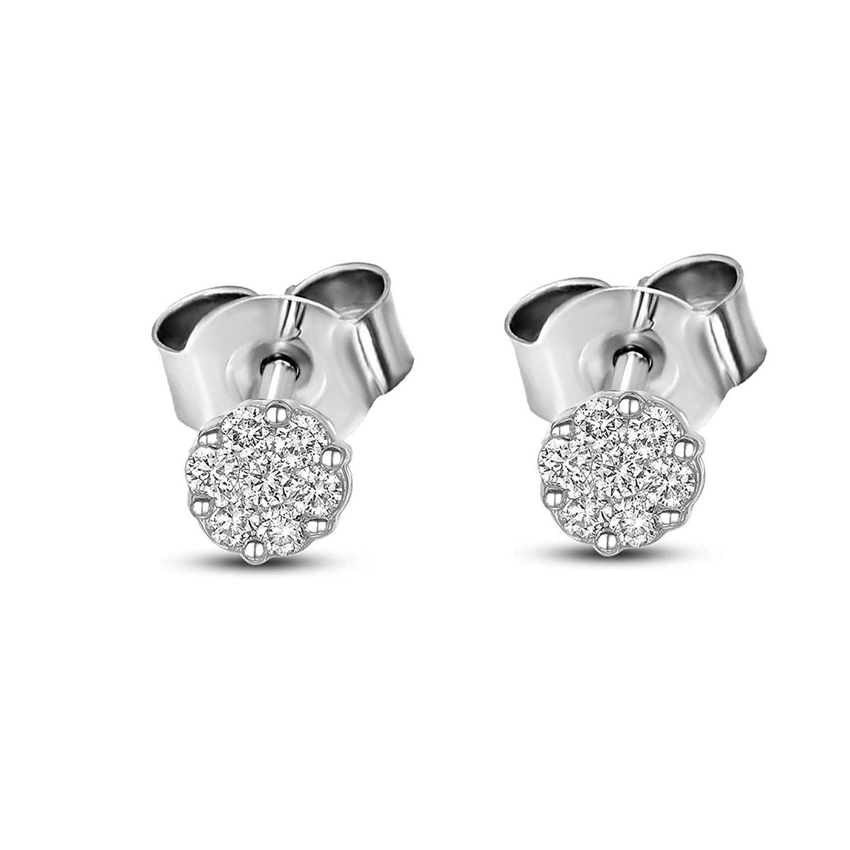 14kt White Gold Hannah Diamond Earrings.