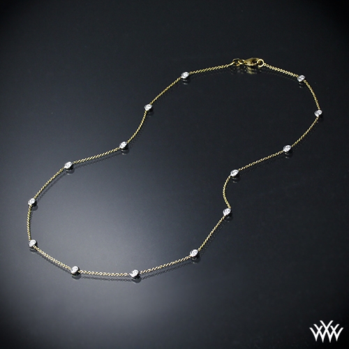 18k Yellow Gold "Whiteflash by the Yard" Diamond Necklace.