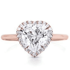 Heart Halo Engagement Setting from Adiamor.